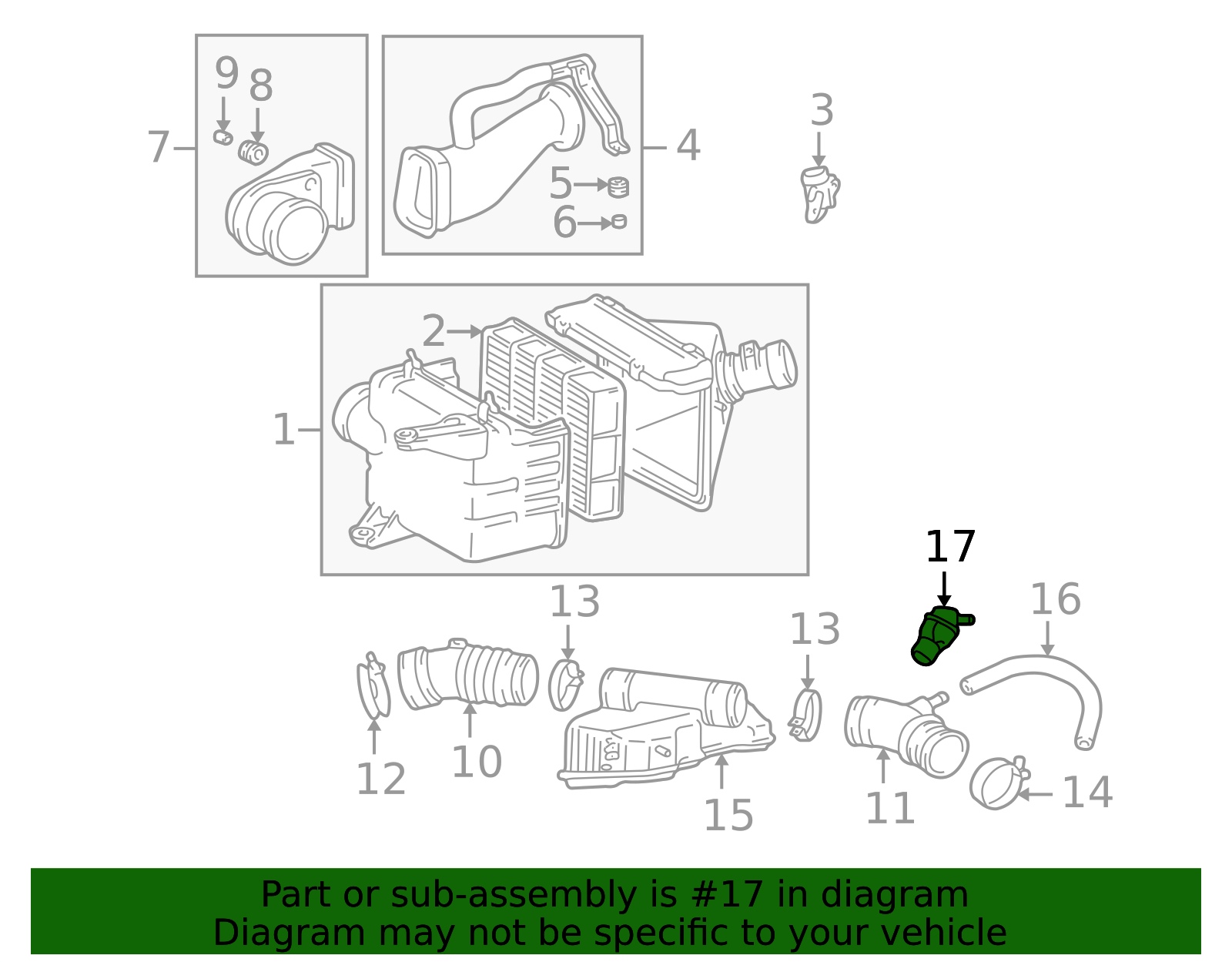 2001-2004 Toyota Engine Air Intake Hose Adapter 17659-62010 | Toyota ...