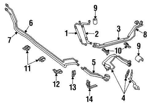 Rear AC Lines for 1999 Lexus LS400 #0
