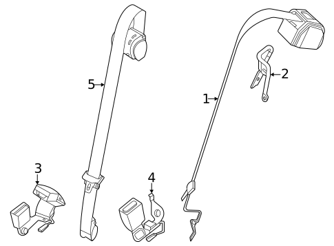 Rear Seat Belts for 2023 BMW i4 #0
