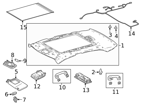 Overhead Console for 2024 Toyota Camry #1