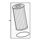 6D115562 - Engine: Oil Filter for Volkswagen: Beetle, Eos, Golf, Golf R, GTI, Jetta, Passat, Rabbit Image