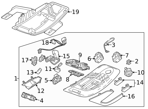 Overhead Console for 2015 GMC Terrain #0