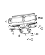 68521409AB - Electrical: Rear Bumper Wiring for Ram: 2500, 3500 Image