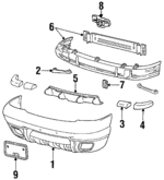 XL2Z17757BA - Body: Bumper Cover for Mercury: Mountaineer Image