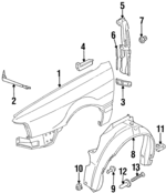 895821172A - : Fender Liner for Audi: Cabriolet, Coupe Quattro Image