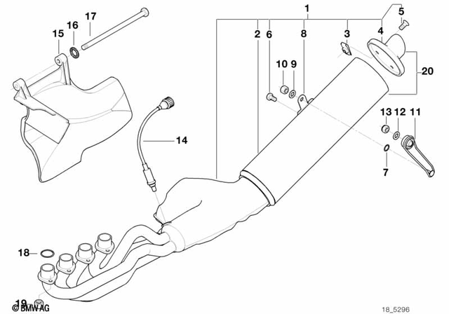 18211464974 - : Fixing Bow F Muffler for BMW-Motorrad Image