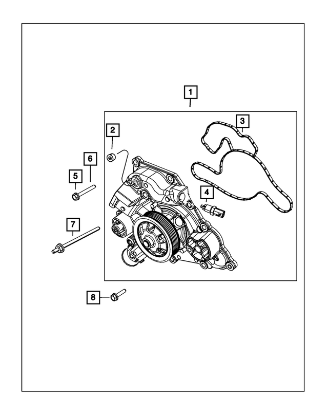 6102184AA - Cooling: Hex Head Bolt And Coned Washer for Mopar Image