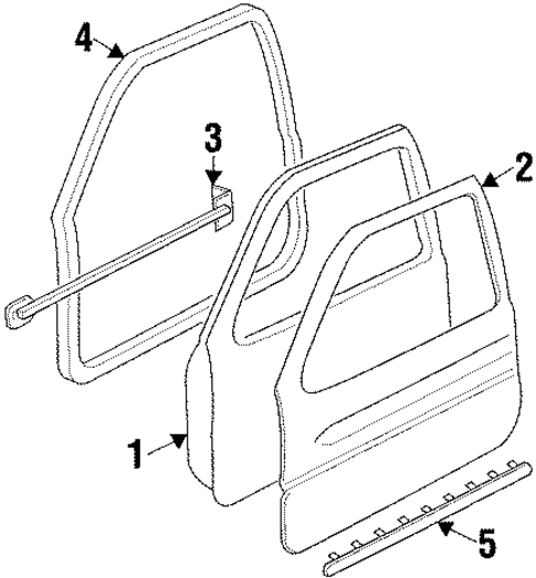 Door & Components for 1999 Pontiac Grand Prix #0