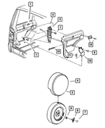 55235181AC - : Spare Wheel Hold Down Bolt for Mopar Image