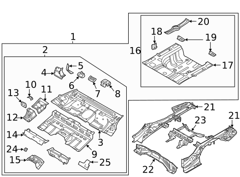 Rear Floor & Rails for 2025 Hyundai Sonata #0