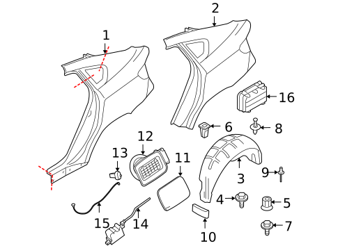 Fuel Door for 2013 BMW X6 #0