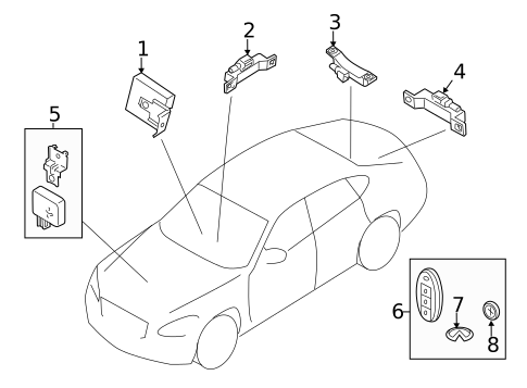 Keyless Entry Components for 2019 INFINITI Q70L #0