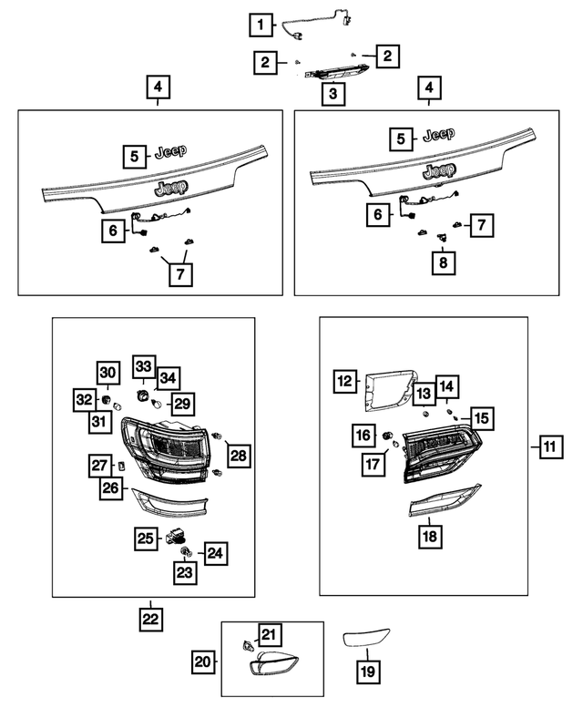1WD54RUWAE - Electrical: License Lamp Applique for Mopar Image