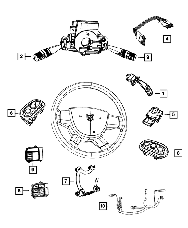 68024198AD - Electrical: Multifunction Switch for Mopar Image