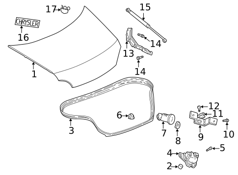 Lid & Components for 2001 Chrysler 300M #0