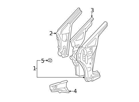 Hinge Pillar for 2001 Lexus RX300 #0