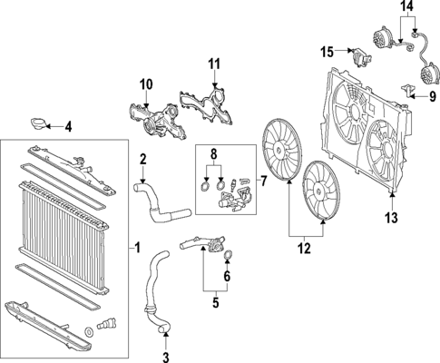 Water Pump for 2018 Lexus RX450hL #1