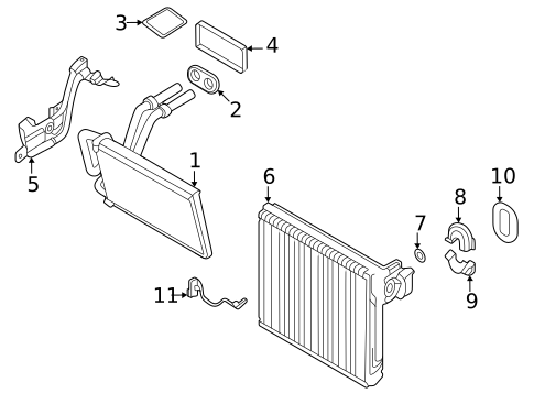 Evaporator & Heater Components for 2023 Genesis G80 #1