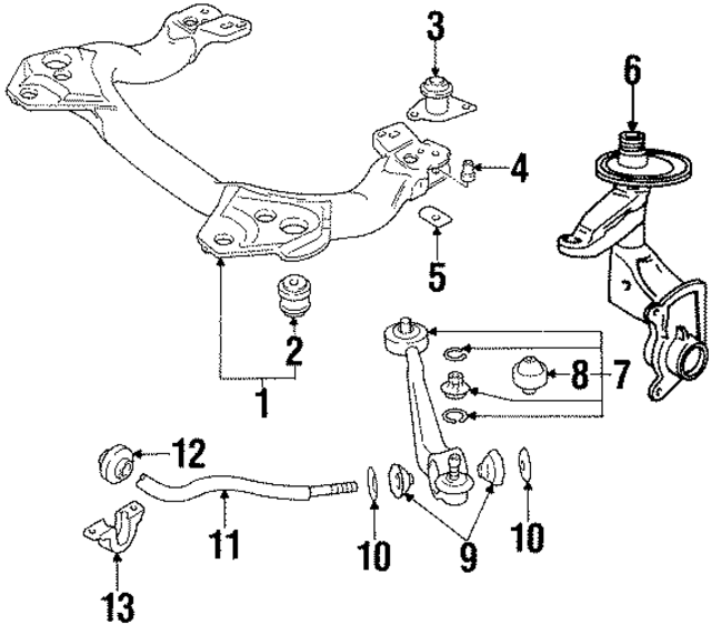 4A0399313L - Suspension: Suspension Cross-member for Audi Image