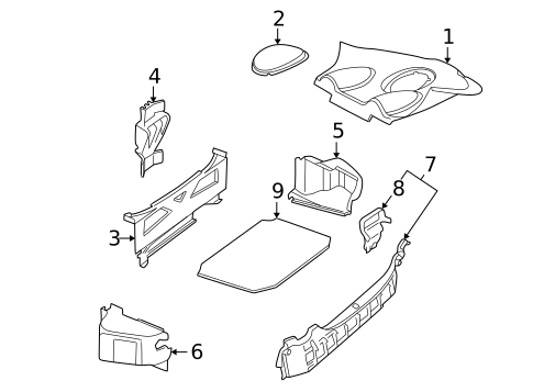 Interior Trim - Rear Body for 2004 Jaguar XK8 #0