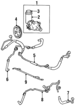 4441050040 - Steering: Power Steering Pressure Hose for Lexus: LS400 Image