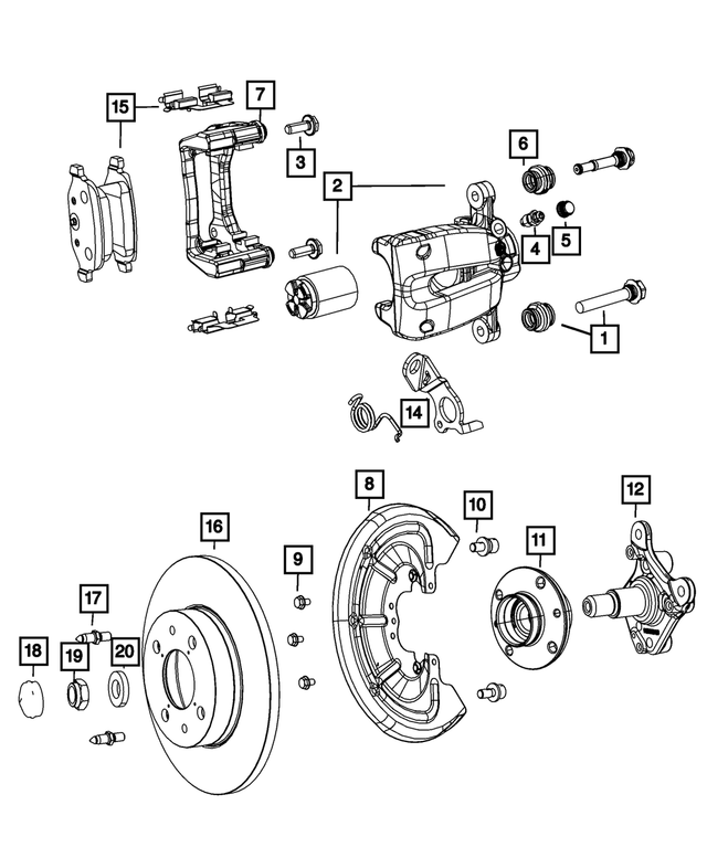 68206117AA - Brakes: Disc Brake Caliper Assembly, Left for Mopar Image image