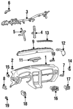 5599130040 - : Defroster Nozzle Bracket for Lexus Image