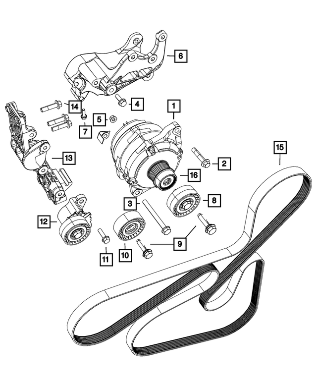6508246AA - Electrical: Hex Flange Head Screw for Mopar Image image