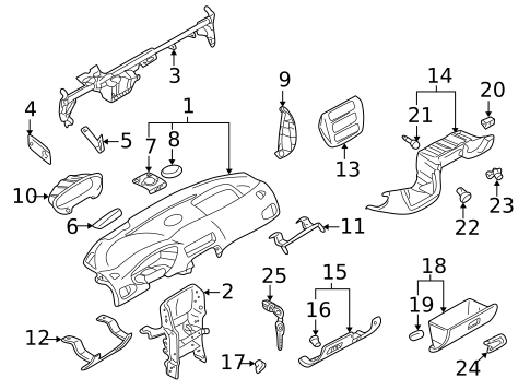 Instrument Panel for 2003 Mitsubishi Galant #0