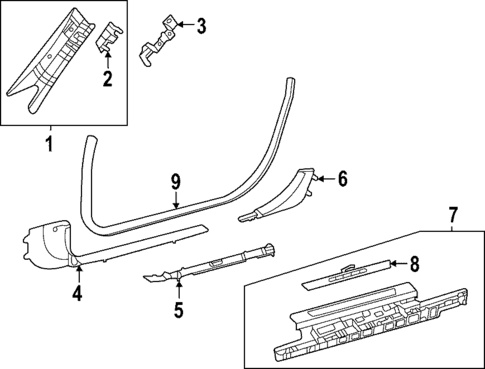 Interior Trim - Pillars for 2022 Mercedes-Benz SL55 AMG #0
