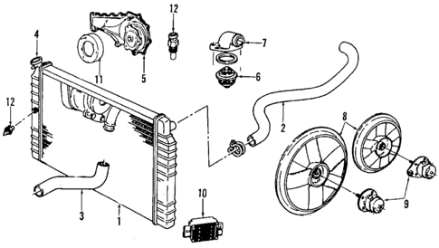 Radiator & Components for 1988 Cadillac Allante #1