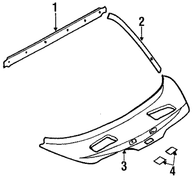 9090261Y00 - : Lift Gate Trim for Nissan: NX Image