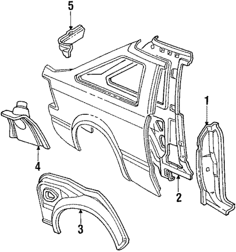 Inner Components for 1984 Mercury Lynx #1