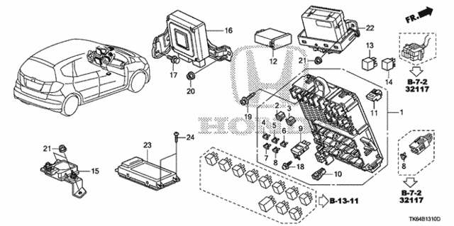 Control Unit (Cabin) (1) for 2012 Honda Fit #0