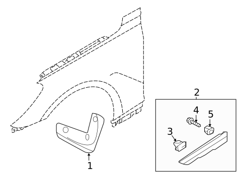 Exterior Trim - Fender for 2017 Genesis G90 #0