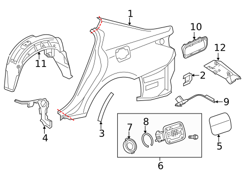 Fuel Door for 2019 Lexus GS F #0