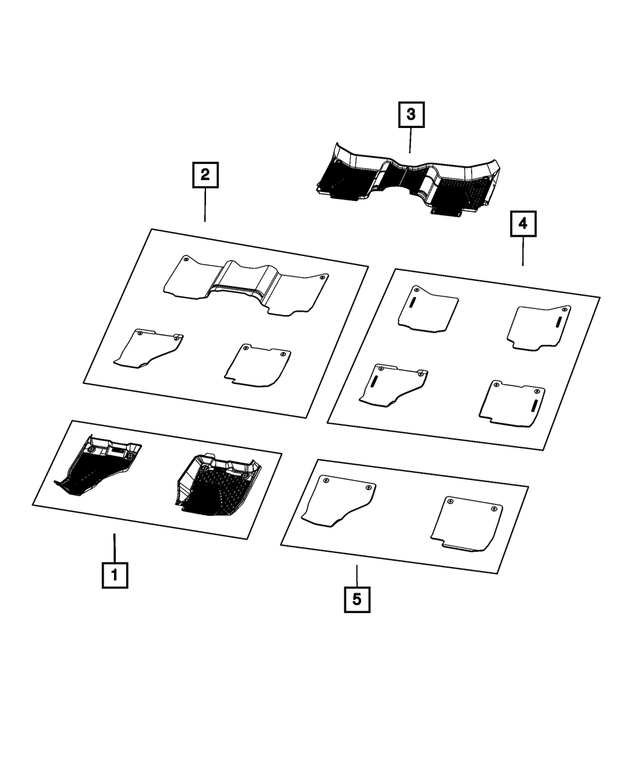 68455176AA - Interior Trim: Floor - Front Mat Kit for Mopar Image