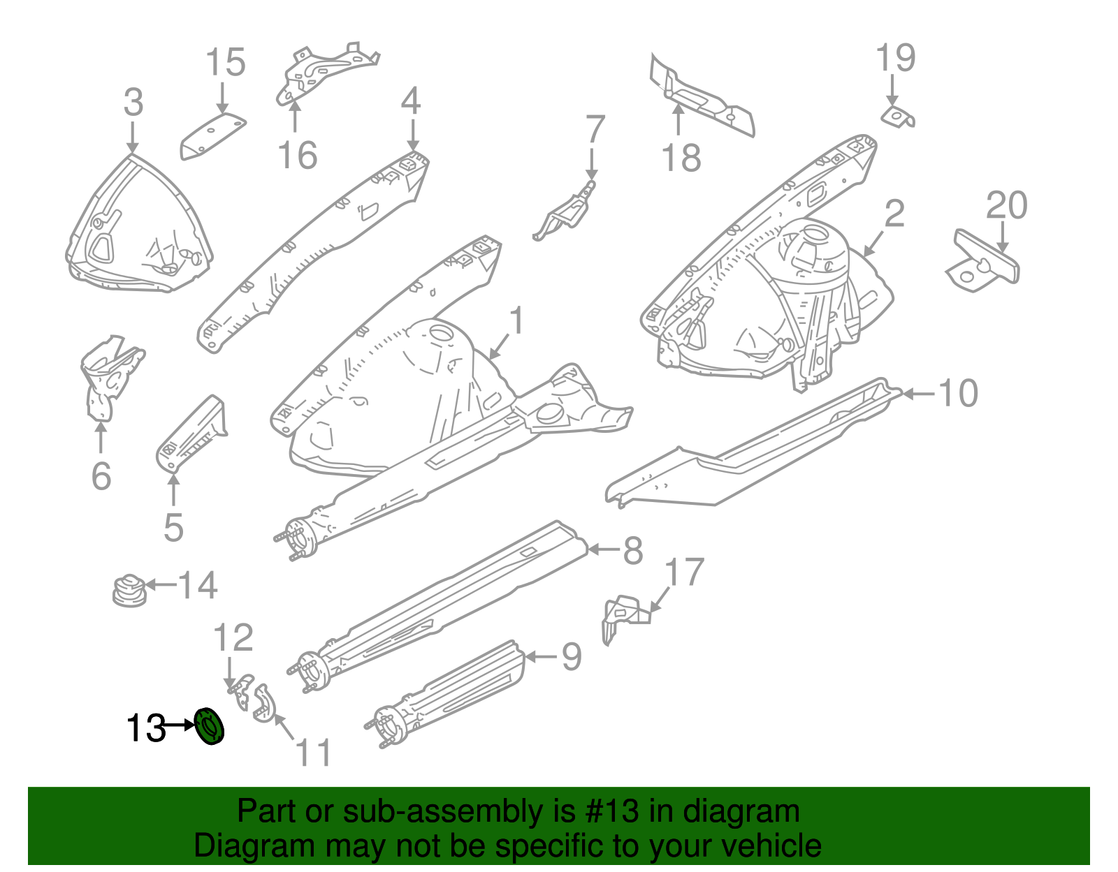 Support Spacer - BMW (51718185150)