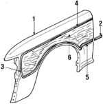 E1FZ16005A - Body: Fender for Ford: Escort | Mercury: Lynx Image