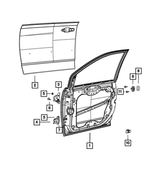 4894917AB - : Front Door, Left for Mopar Image