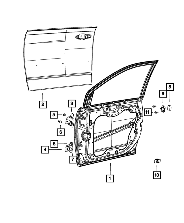« 4894917AB –  : Avant Volet, Côté Gauche pour Mopar Image »