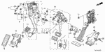 17800TK4A02 - Chassis: PEDAL ASSY., ACCELERATOR for Acura Image
