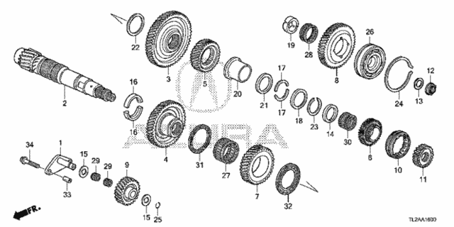 AT Countershaft (V6) for 2014 Acura TSX #0