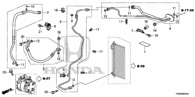 A/C Air Conditioner (Hoses/Pipes) (1.8L) for 2012 Honda Civic #0