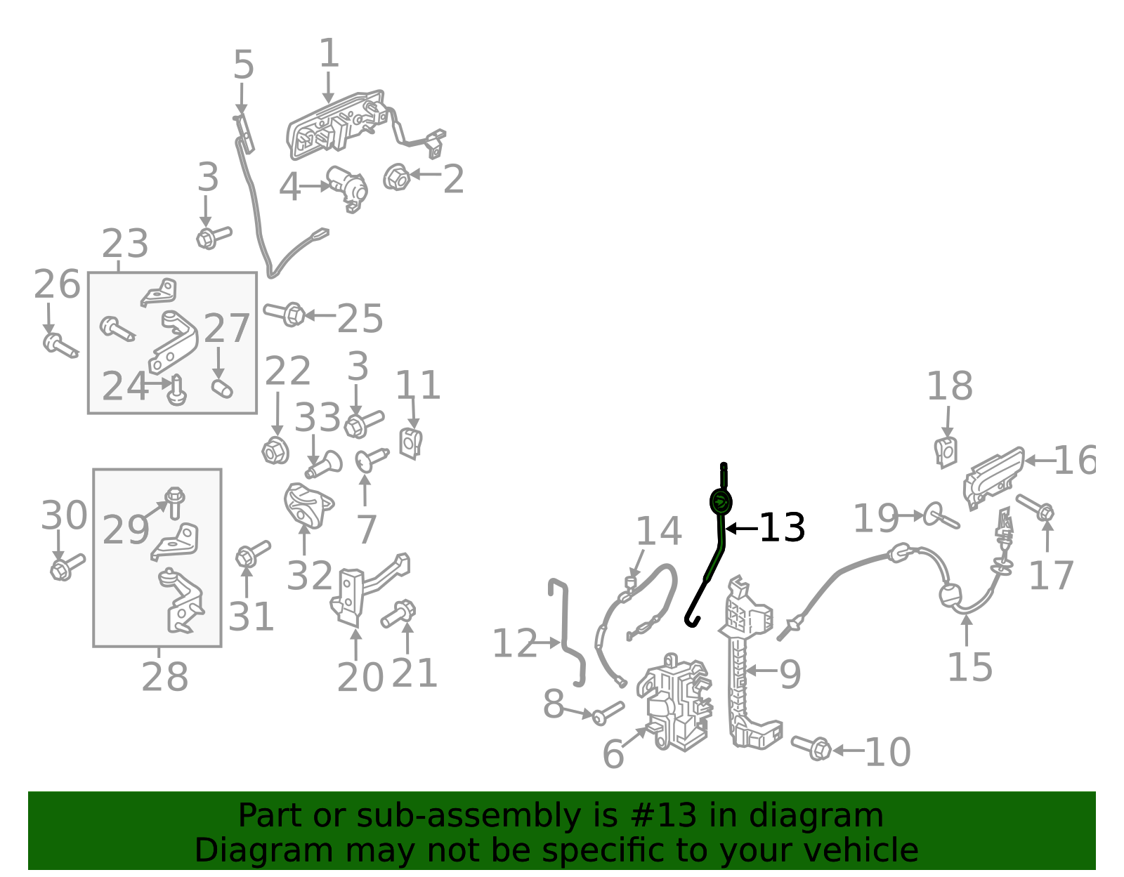 FL3Z-1521853-AC Door Lock Operating Rod fl3z1521853ac | Fairway