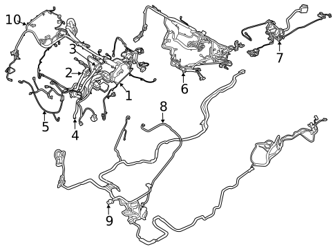 Wiring Harness for 2014 Lincoln MKZ #1