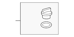 1218038010 - Engine: Filler Cap for Toyota: 4Runner, Avalon, Camry, Corolla, Corolla Cross, Crown, Crown Signia, Grand Highlander, Highlander, Land Cruiser, Prius, Prius Prime, RAV4, RAV4 Prime, Sienna, Tacoma, Venza Image