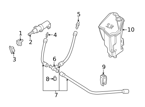Washer Components for 2004 BMW 325Ci #0