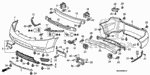 93913154G0 - Interior/Bumper: SCREW, TAPPING (5X16) (PO) for Honda Image