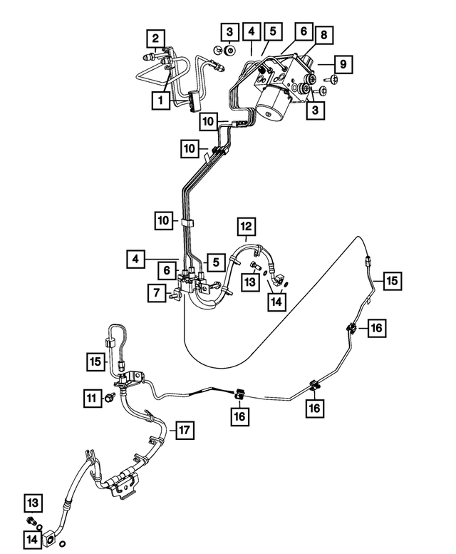 6508720AA - Brakes: Brake Tube Clip for Mopar Image image
